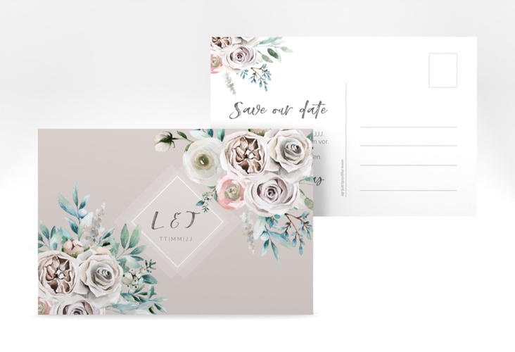 Save the Date-Postkarte Romance A6 Postkarte