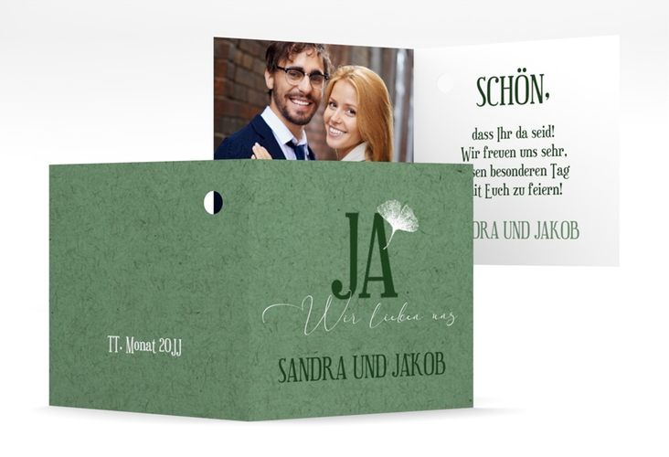 Geschenkanhänger Hochzeit Ja Geschenkanhänger 10er Set mit Ginkgo-Blatt