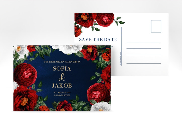 Save the Date-Postkarte Florista A6 Postkarte