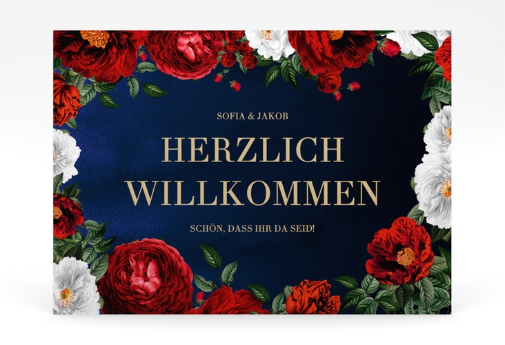 Willkommensschild Poster Florista 70 x 50 cm Poster