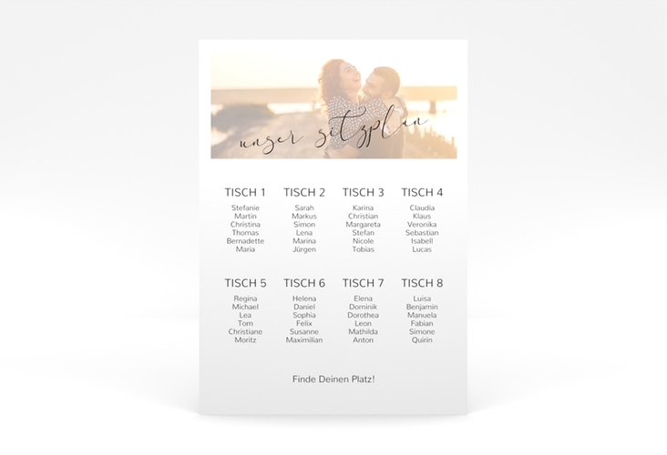 Sitzplan Poster Hochzeit Lucent 50 x 70 cm Poster