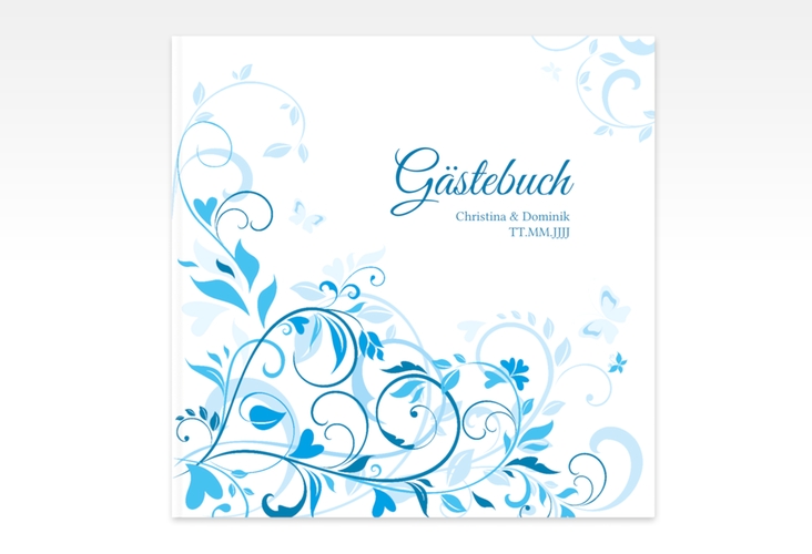 Gästebuch Creation Lilly 20 x 20 cm, Hardcover blau