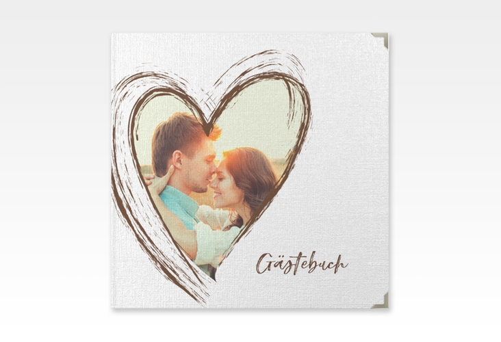 Gästebuch Selection Hochzeit Liebe Leinen-Hardcover braun