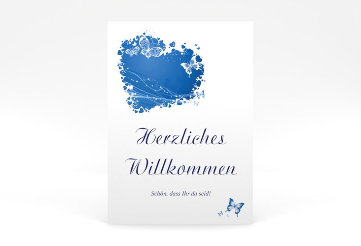 Willkommensschild Poster Mailand 50 x 70 cm Poster blau