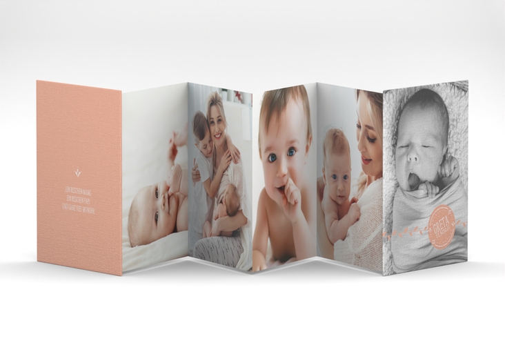 Foto-Leporello Baby Unikat Leporello apricot