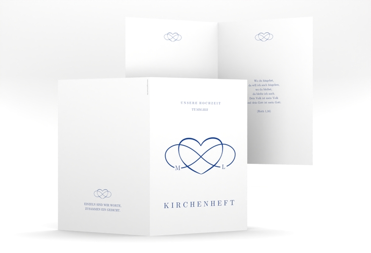 Kirchenheft Hochzeit Infinity A5 Klappkarte hoch