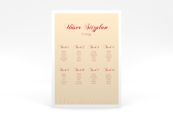 Sitzplan Poster Hochzeit Collage 50 x 70 cm Poster