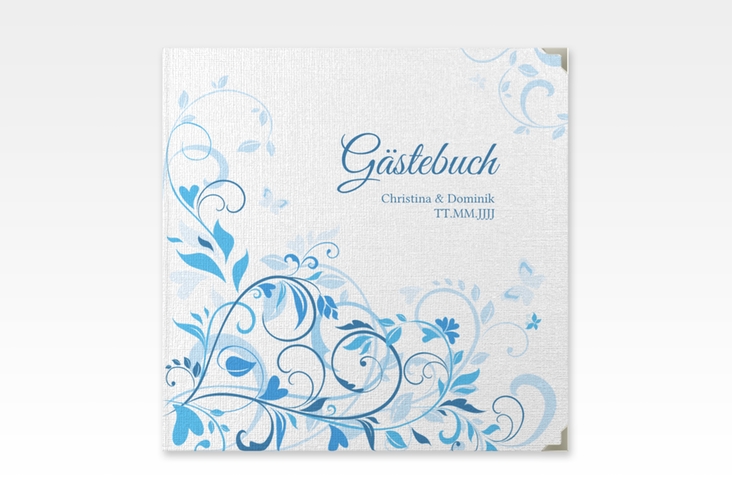 Gästebuch Selection Hochzeit Lilly Leinen-Hardcover blau