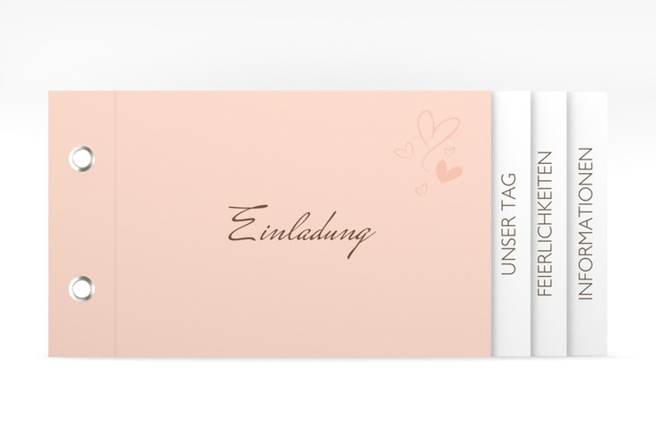 Hochzeitseinladung Purity Booklet apricot