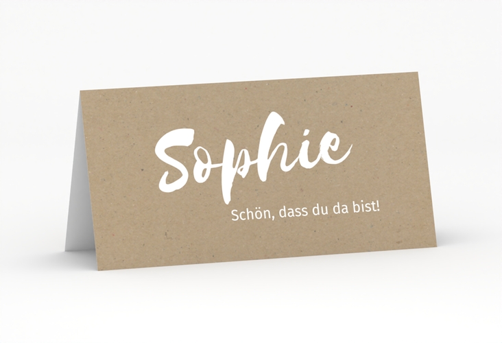 Tischkarte Hochzeit Message Tischkarten Kraftpapier