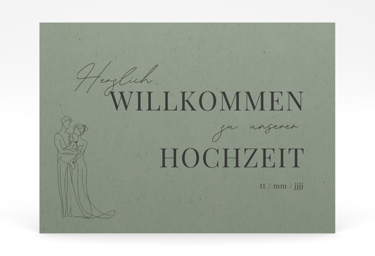 Willkommensschild Poster Vereint 70 x 50 cm Poster gruen