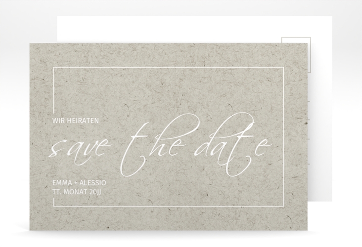 Save the Date-Postkarte Simple Line A6 Postkarte