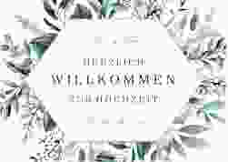 Willkommensschild Poster Lumiere 70 x 50 cm Poster weiss