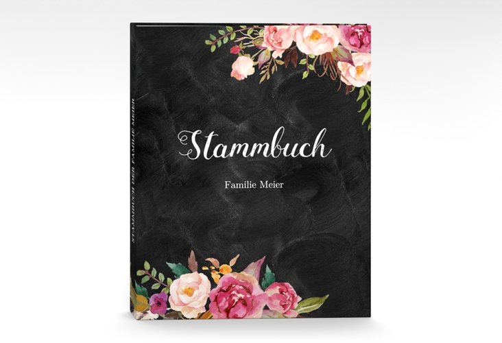 Stammbuch A4 Flowers Stammbuch A4 mit bunten Aquarell-Blumen