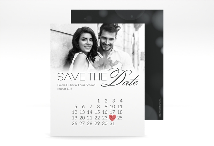 Save the Date-Kalenderblatt Bokeh Kalenderblatt-Karte