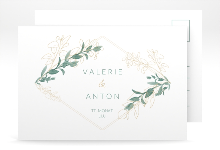 Save the Date-Postkarte Verde A6 Postkarte