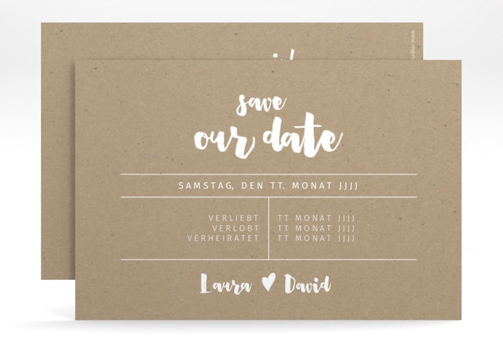 Save the Date-Karte Letterbox A6 Karte quer hochglanz