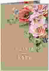 Einladungskarte Hochzeit Grazioso A6 Klappkarte hoch Kraftpapier modern mit Mohnblumen und Rosen