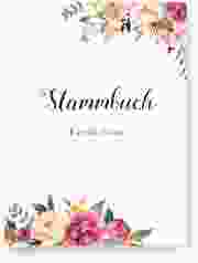 Stammbuch A5 Flowers Stammbuch A5 weiss mit bunten Aquarell-Blumen