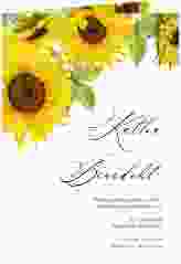 Einladungskarte Hochzeit "Sonnenblume"