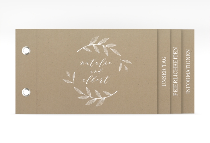 Hochzeitseinladung Naturelove Booklet weiss