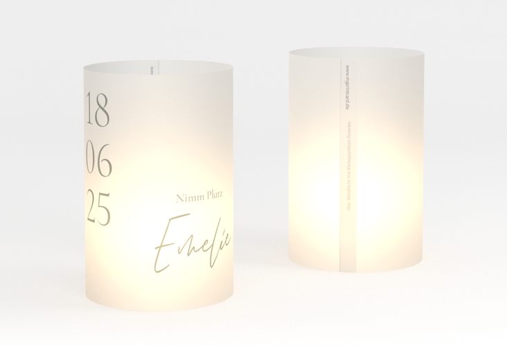 Windlicht Hochzeit Day Windlicht weiss mit Datum im minimalistischen Design