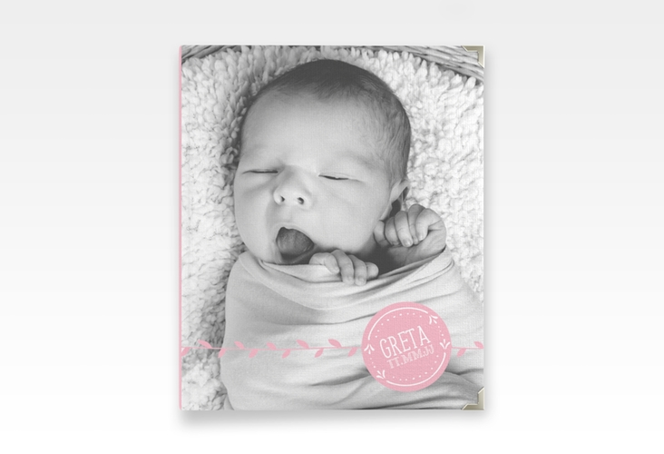 Baby Fotoalbum Unikat 21 x 25 cm rosa