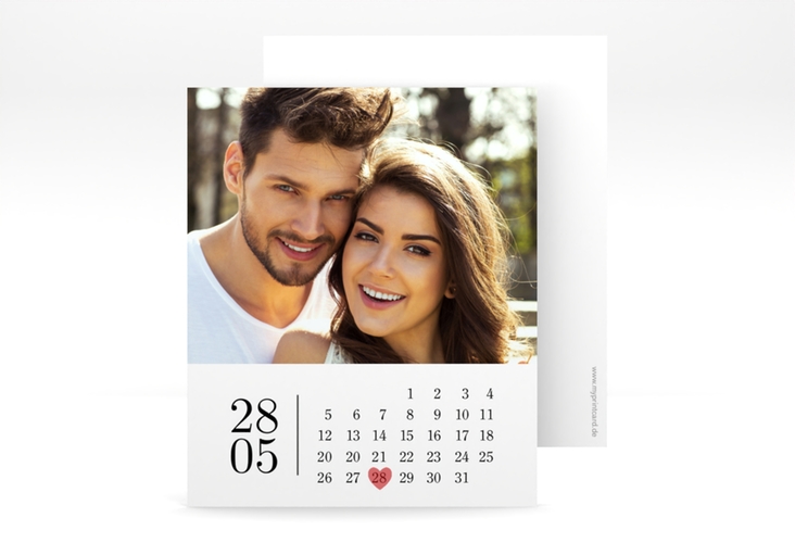 Save the Date-Kalenderblatt Minimal Kalenderblatt-Karte