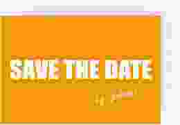 Save the Date-Postkarte Geburtstag Zig A6 Postkarte orange