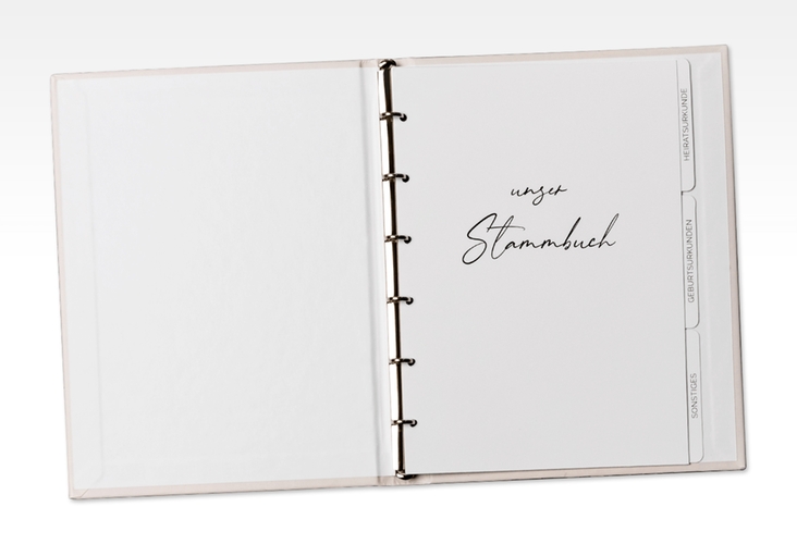 Stammbuch A5 Day Stammbuch A5 weiss mit Datum im minimalistischen Design