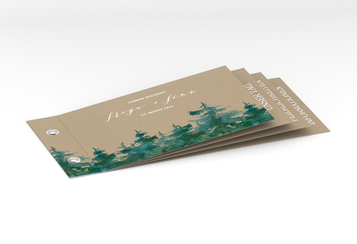 Hochzeitseinladung Evergreen Booklet