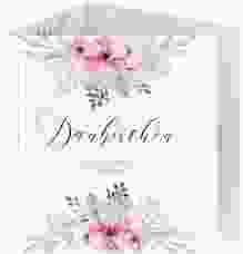 Dankeskarte Hochzeit Surfinia quadr. Doppel-Klappkarte rosa