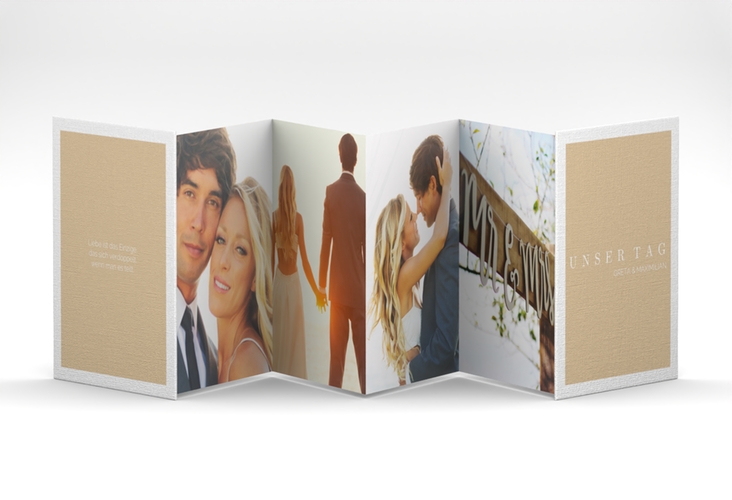 Foto-Leporello Hochzeit Simply Leporello beige