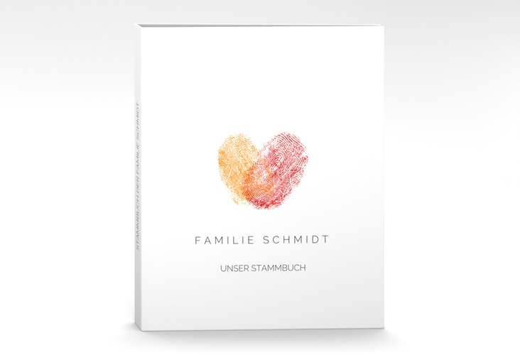 Stammbuch A4 Fingerprint Stammbuch A4 rot schlicht mit Fingerabdruck-Motiv