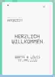 Willkommensschild Poster Weddingpass 50 x 70 cm Poster blau