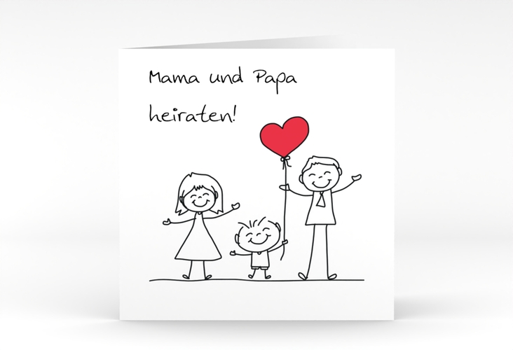 Hochzeitseinladung Family quadr. Klappkarte