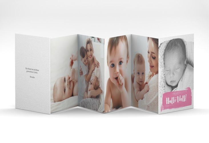 Foto-Leporello Baby Artwork Leporello pink