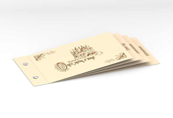 Hochzeitseinladung Storybook Booklet mit Märchenschloss