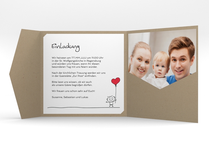 Hochzeitseinladung Family Pocketfold