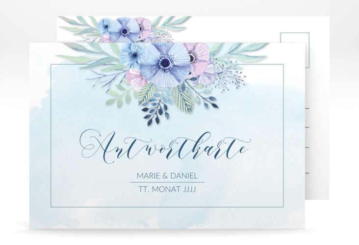 Antwortkarte Hochzeit Surfinia A6 Postkarte