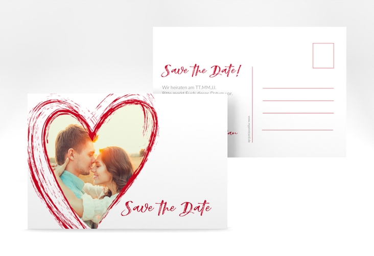 Save the Date-Postkarte Liebe A6 Postkarte