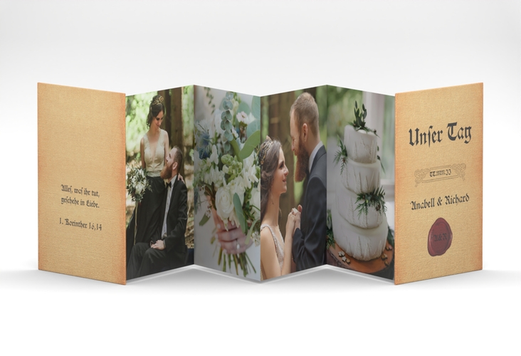 Foto-Leporello Hochzeit Mittelalter Leporello