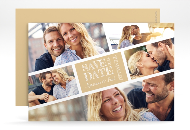 Save the Date-Karte Rise A6 Karte quer beige