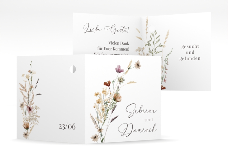 Geschenkanhänger Hochzeit Sauvages Geschenkanhänger 10er Set mit getrockneten Wiesenblumen