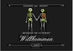 Willkommensschild Poster "Bones"