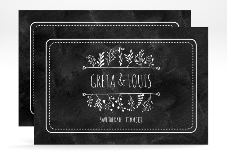 Save the Date-Karte Hochzeit Chalk A6 Karte quer