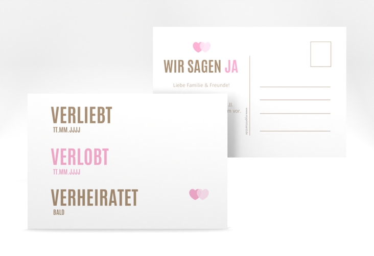 Verlobungskarte Hochzeit Couple A6 Postkarte