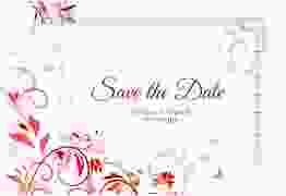 Save the Date-Postkarte Lilly A6 Postkarte rot