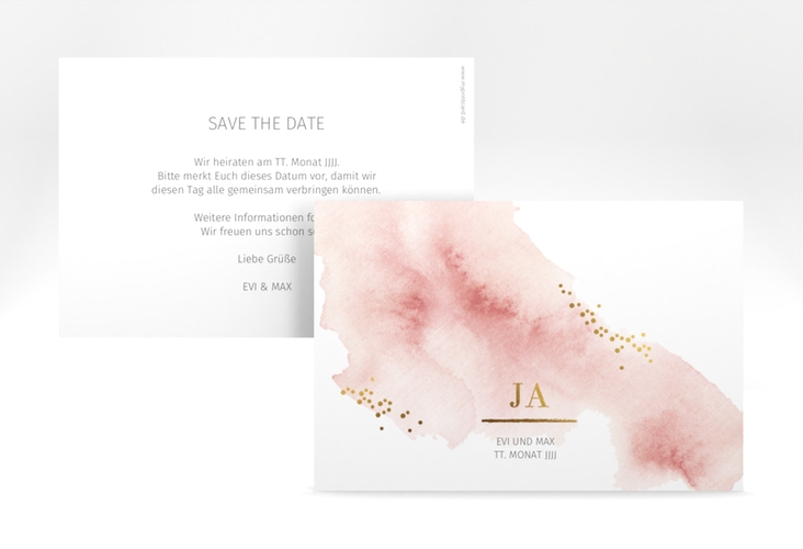 Save the Date-Karte Pastell A6 Karte quer