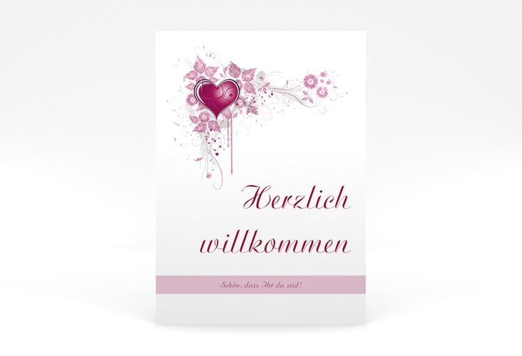 Willkommensschild Poster Triest 50 x 70 cm Poster pink